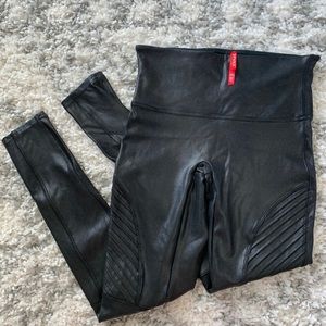 NWOT Spanx Faux Leather Moto Legging